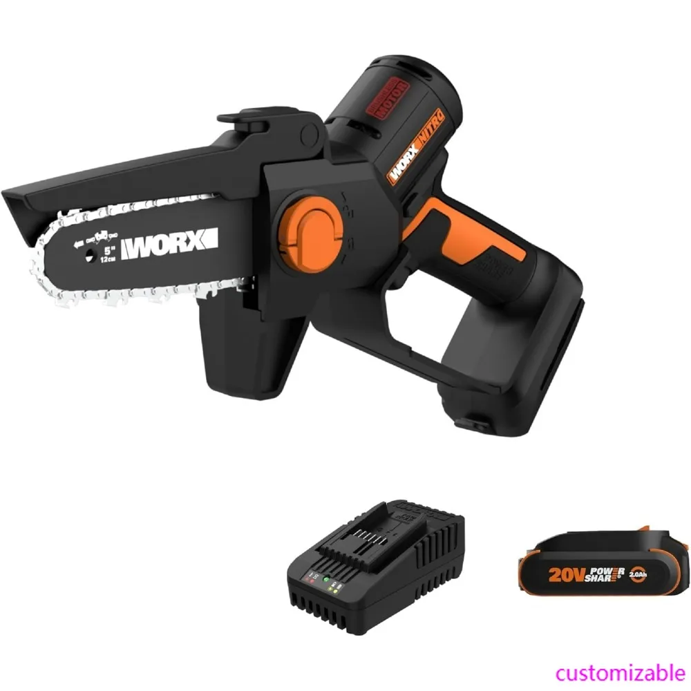 منشار نيترو 20 فولت بدون فرش مع بطارية 2.0 أمبير وشاحن WG325 #1