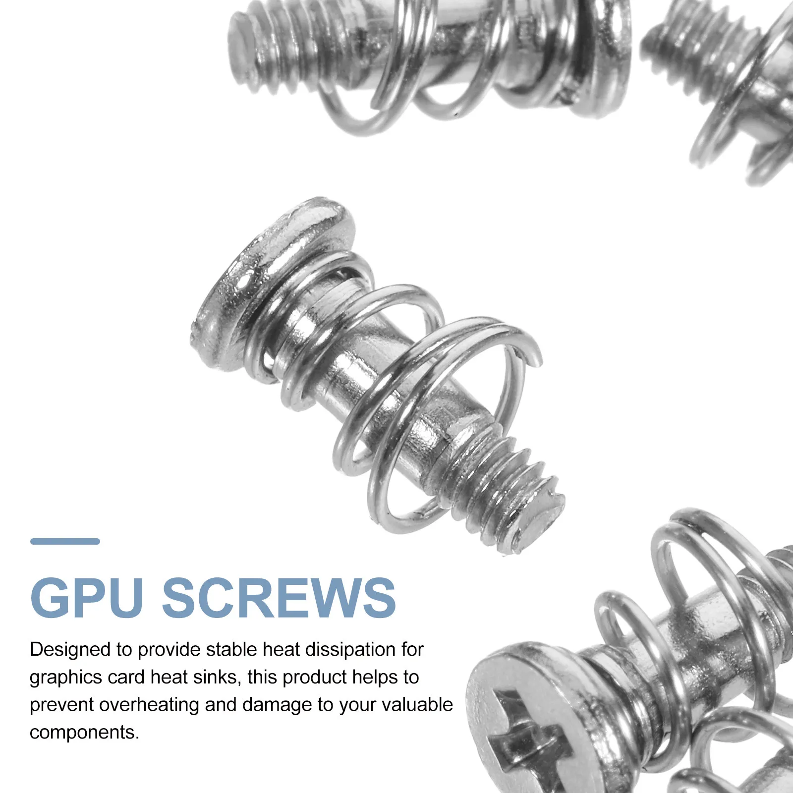 50Pcs Graphics Card Heatsink Screws Spring Steel Precise Size GPU Screw Replacement Computer Fixing Screws Metal GPU Screw