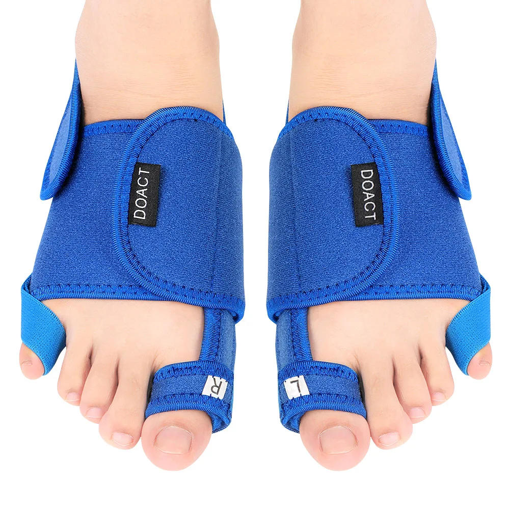 

Корректор бурсита стопы, сильная поддержка, Eversion для большого пальца, синяя силиконовая подушечка для свода стопы из искусственной кожи, 1 пара, выпрямитель для пальцев ног, корректор бурсита стопы