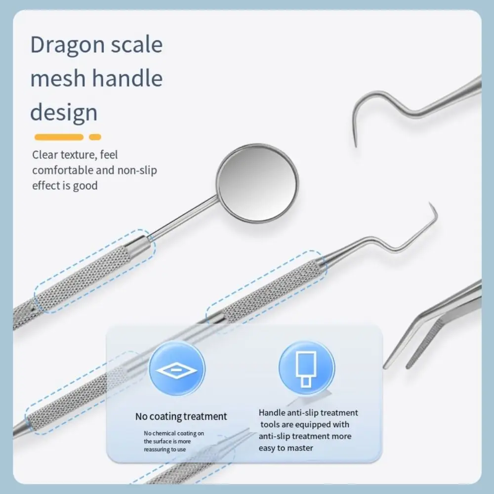 5 Stks/set Professionele Tandheelkundige Gereedschappen Kit Tandheelkundige Spiegel Calculus Tandplak Verwijderaar Tandhygiëne Hulpmiddelen Tandenreiniging Gereedschap