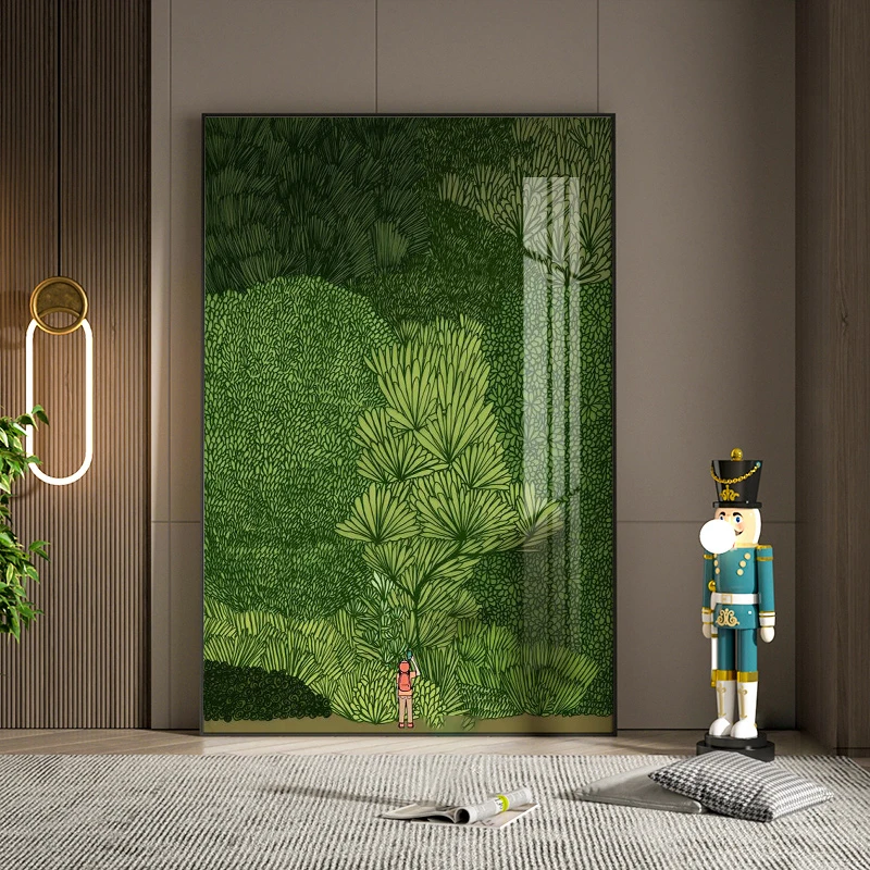 

Modern Nordic Green Forest UK Design Illustration Canvas Print Poster Painting Wall Pictures Art Korean Studio Home Decor