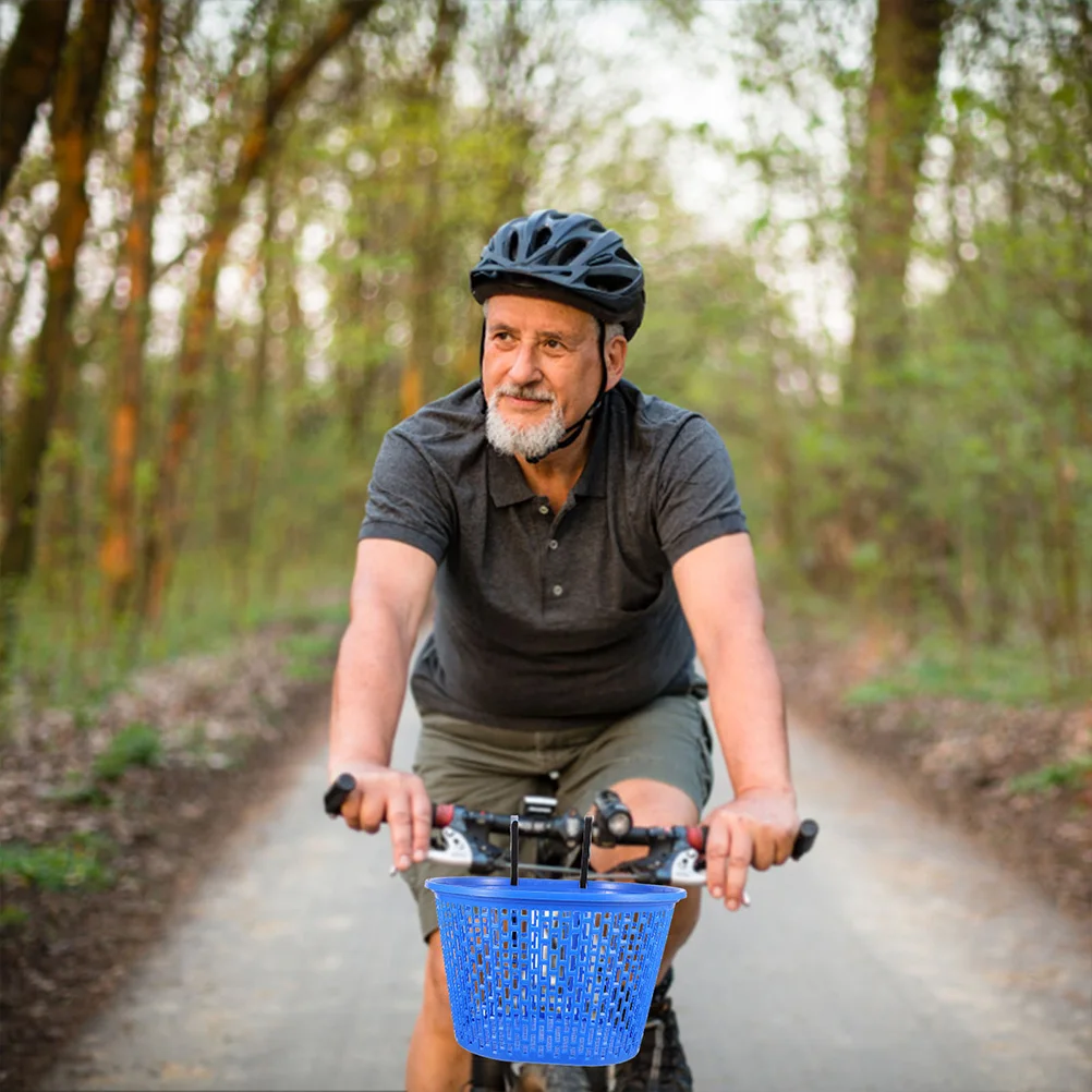 

2pcs Bike Front Basket Fast Release Durable Storage Basket For Bicycle Handlebar Large Capacity Easy Install Wearable Long