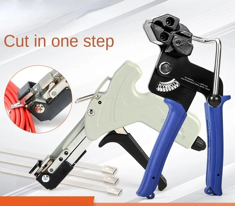 Stainless Steel Ribbon Grab Self-Locking Ribbon Cutter Tighten Belt Tool Packer Stainless Steel Ribbon Cable Tie Pliers