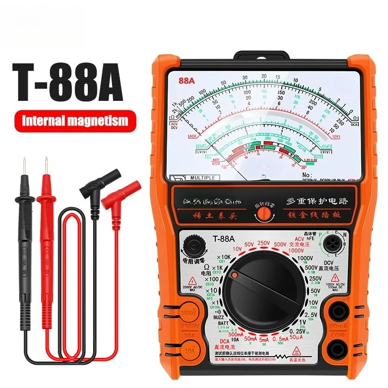 High-Precision Analog Multimeter T88A T88B T88C AC DC 2500V Voltmeter Ammeter Resistor Pointer Tester Tool