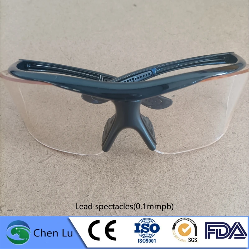 

Очки из акриловой смолы с защитой от рентгеновского излучения для КТ-кабинетов и радиологических отделений, защита от ионизирующего излучения, очки с большой оправой.