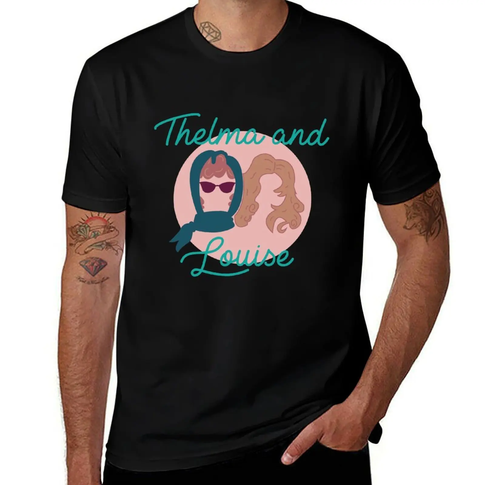 THELMA AND LOUISE COLOR ICONS T-Shirt Minimalist Plain Crew Neck T-Shirt