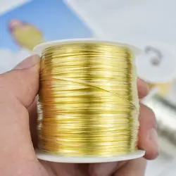 100Meters/roll 0.3mm 0.4mm Silver Gold Plated Brass Wire DIY Jewelry Making Brass Metal Wire For Handmade Wire Jewelry Crafts