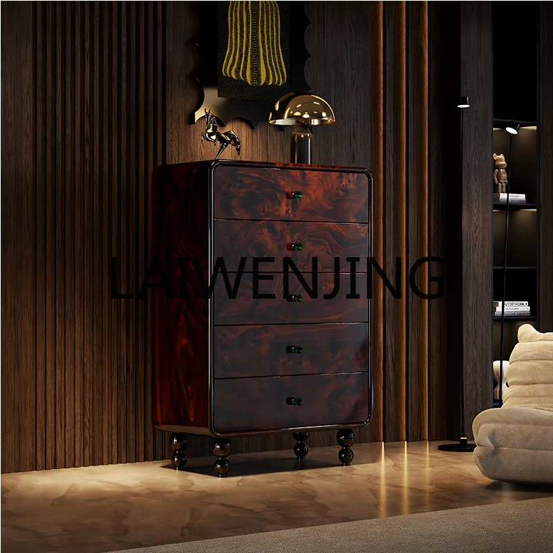 Five Buckets Light Luxury Post-Modern Household Bed Front Cabinet Living Room Storage Storage American Bedroom Chest of Drawer