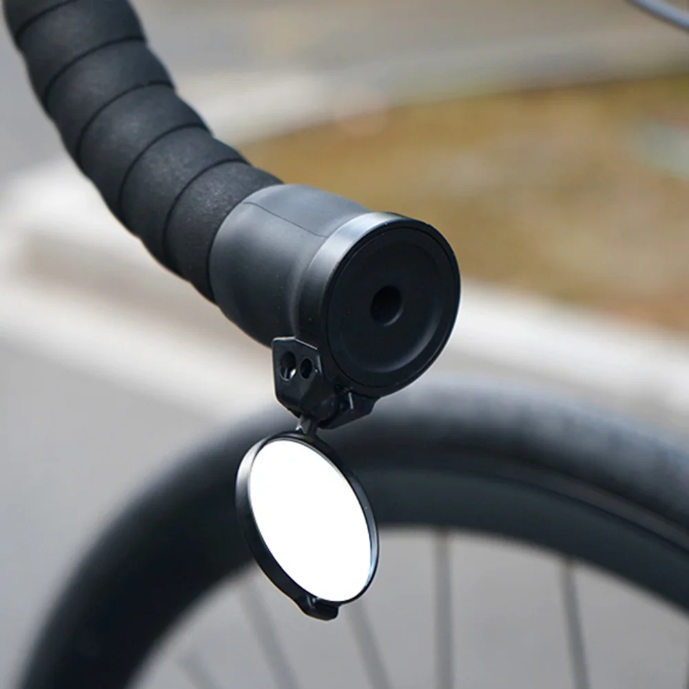 Bike Bar End Mirror 360 Rotation Adjustable Safe Cycling Rearview Mirror Bar End Bicycle Mirrors for MTB Road Bike Accessories