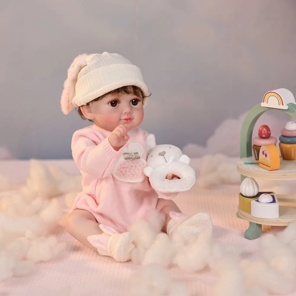 

Cloveray 20 inch Full Body Vinyl Realistic Reborn Baby Doll Super Soft Vinyl Doll Handmade High-quality Original Kid Xmas Gift