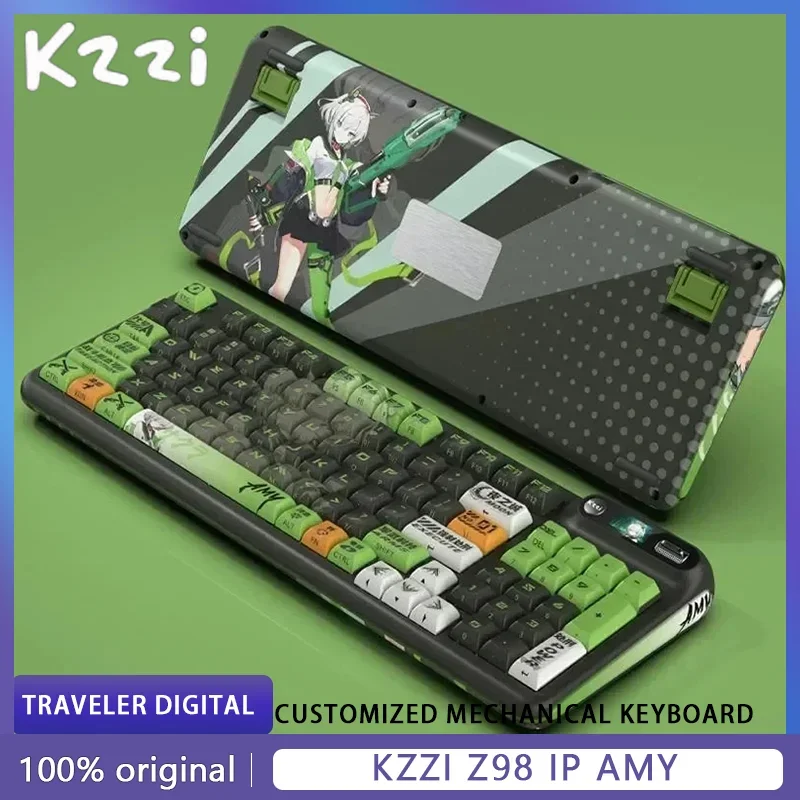 

Kzzi Z98 Ip AMY Mechanical Keyboard Tri-Mode 2.4g Wireless Bluetooth Hot-Swap Keyboard Gaming Keyboard RGB Light USB Gasket