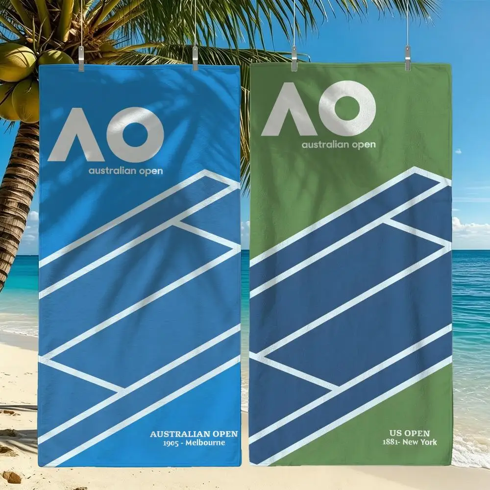 Event A-Australian Open Towel Towel Beach Towel Oversized Quick Dry Towel Absorbent Soft Swim BeachTowels for Men Women