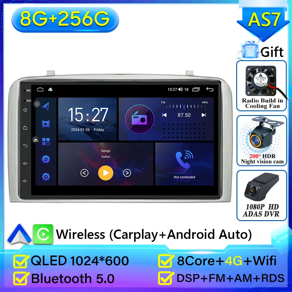 Android 16 autoradio voor Alfa Romeo 147 GT 937 2000-2010 GPS navigatie Android Auto Carplay Wifi scherm stereo display geen 2din