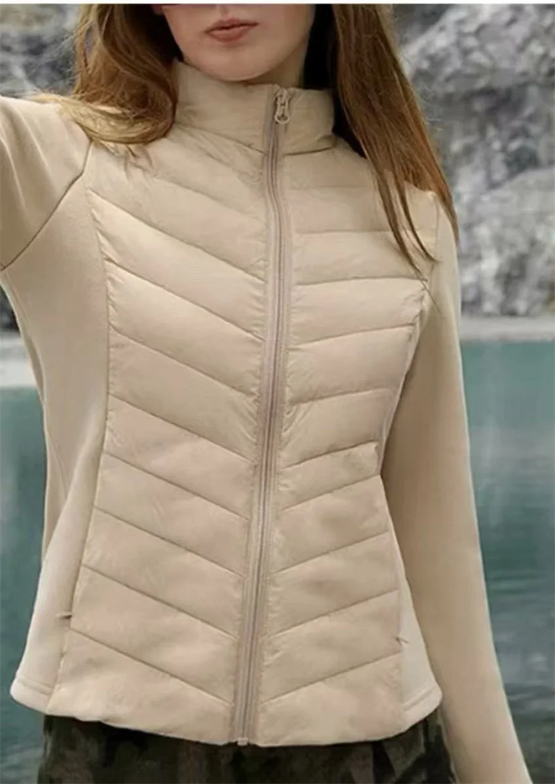 Light and Thin Down Cotton Coat for Women 2025 New Thin Design Windproof Warm Autumn Winter Cotton Jacket Outdoor Sports Jacket