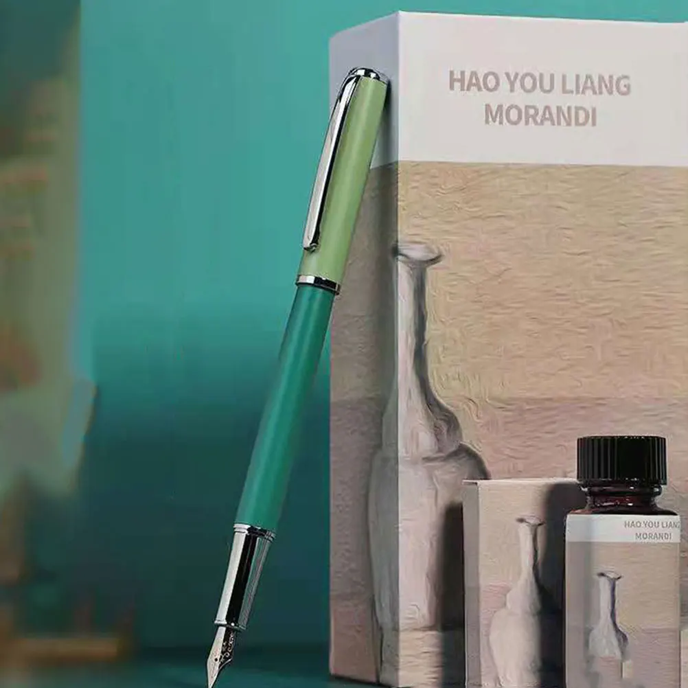 

1Pcs Signature Pen Green Fine Workmanship Comfortable Grip Writing Calligraphy Practice Students Stationery School