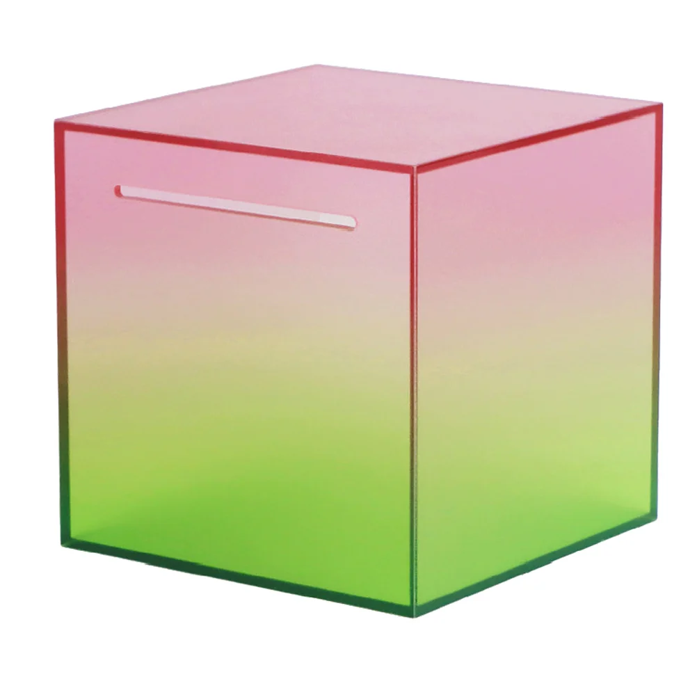 

Acrylic Money Saving Box Transparent Piggy Bank 19x19x19cm Large Capacity Safe Anti Drop Sturdy Material Home Office Decor