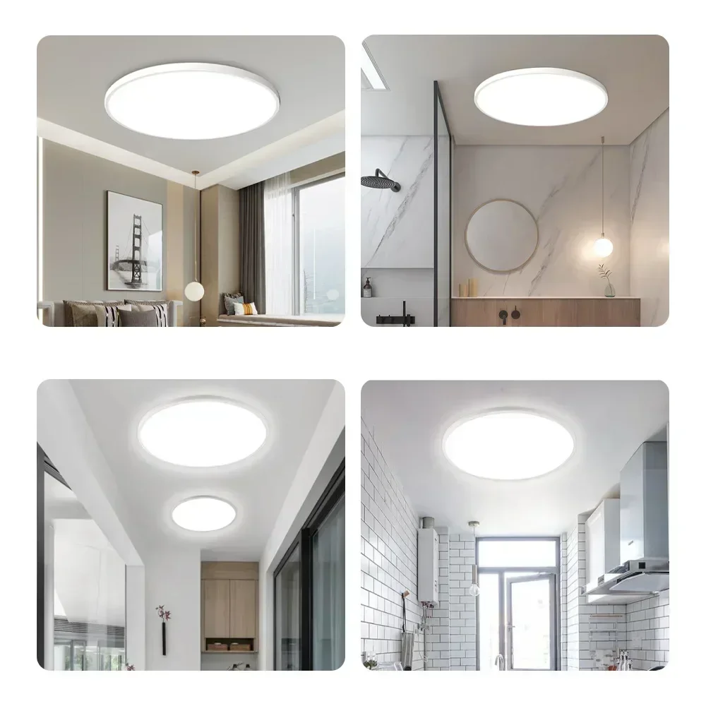 Xiaomi Mijia 3CM Ultra-thin LED Ceiling Lamp 220V LED Waterproof Dustproof Modern Ceiling Light Fixtures For Living Room Bedroom