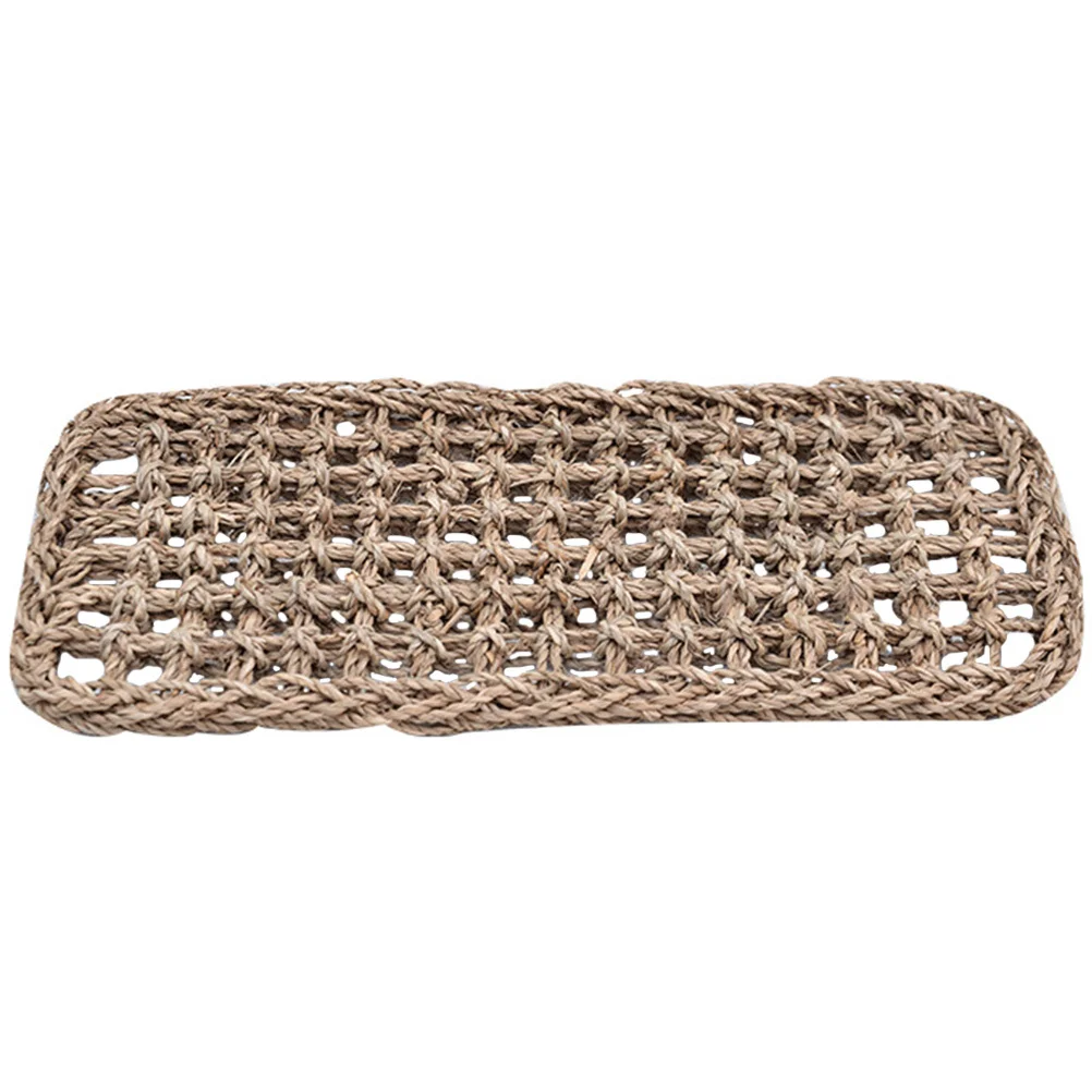 

Lizard Reptile Lounge Woven Mat Breathable Durable Climbing Mesh Mat for Bearded Dragons Geckos Pet Cushion Round Wicker Baskets