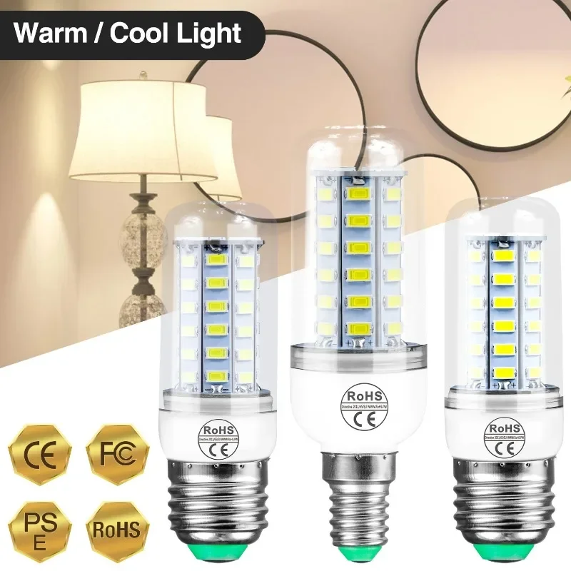 Lampu bohlam hemat energi kualitas baik 24/ 30/ 56/ 72LED 3000K/6000K lampu jagung hemat energi