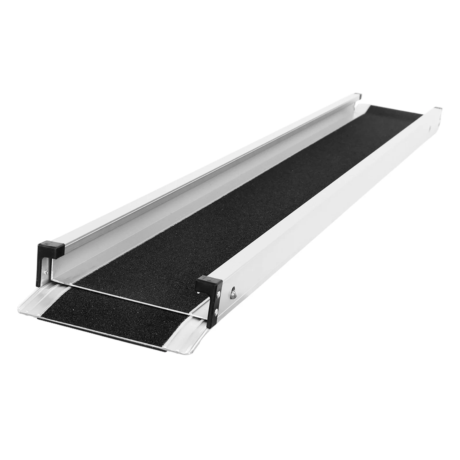 8 Feet Adjustable Threshold Wheelchair Ramp Portable Folding Threshold Wheel Chair Ramp Non-Slip 661 LBS Capacity for Doorways