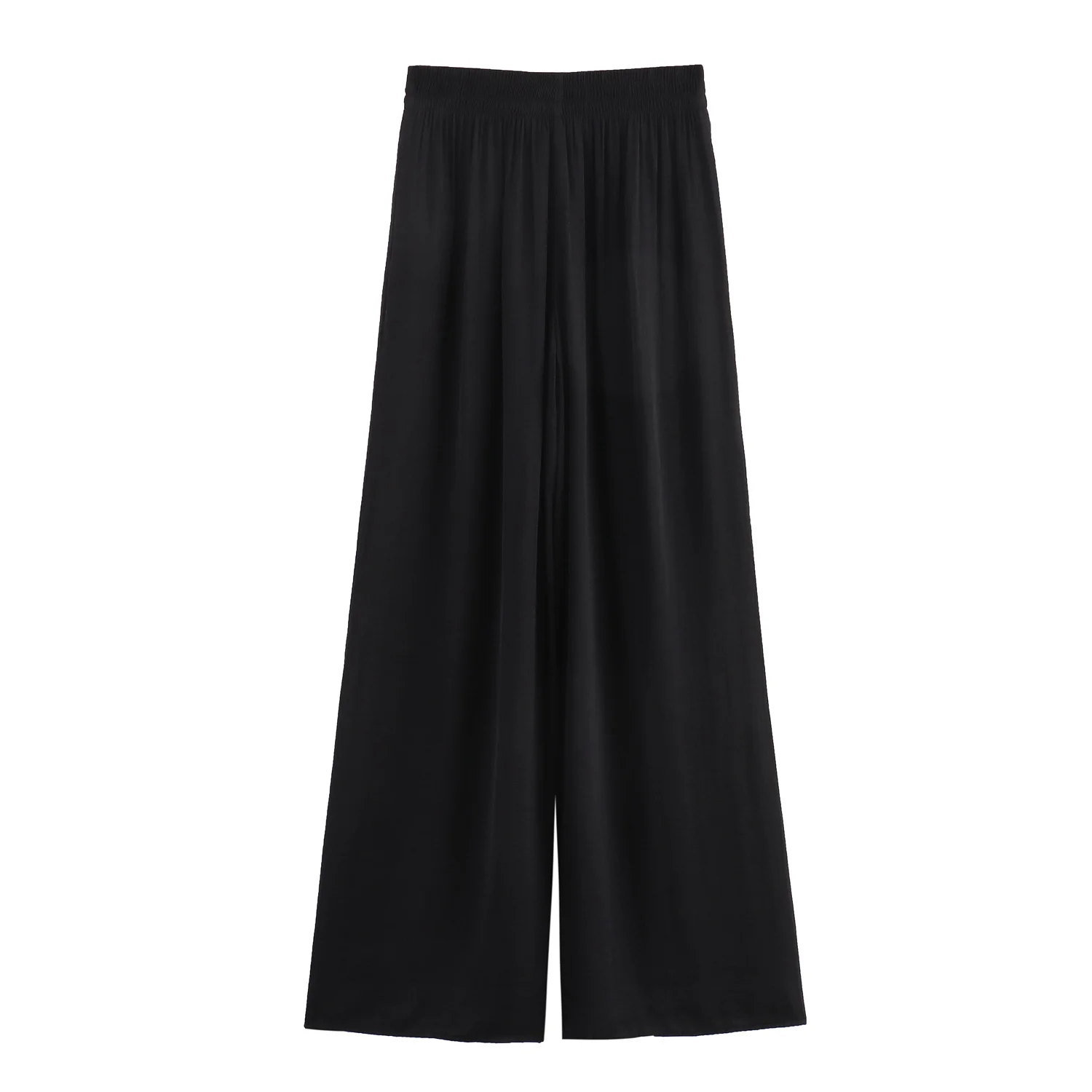 TRAF Autumn High Waist Wide Leg Trousers Women Fashion Long Pants Elegant Solid OL Work Loose Party Pantalon