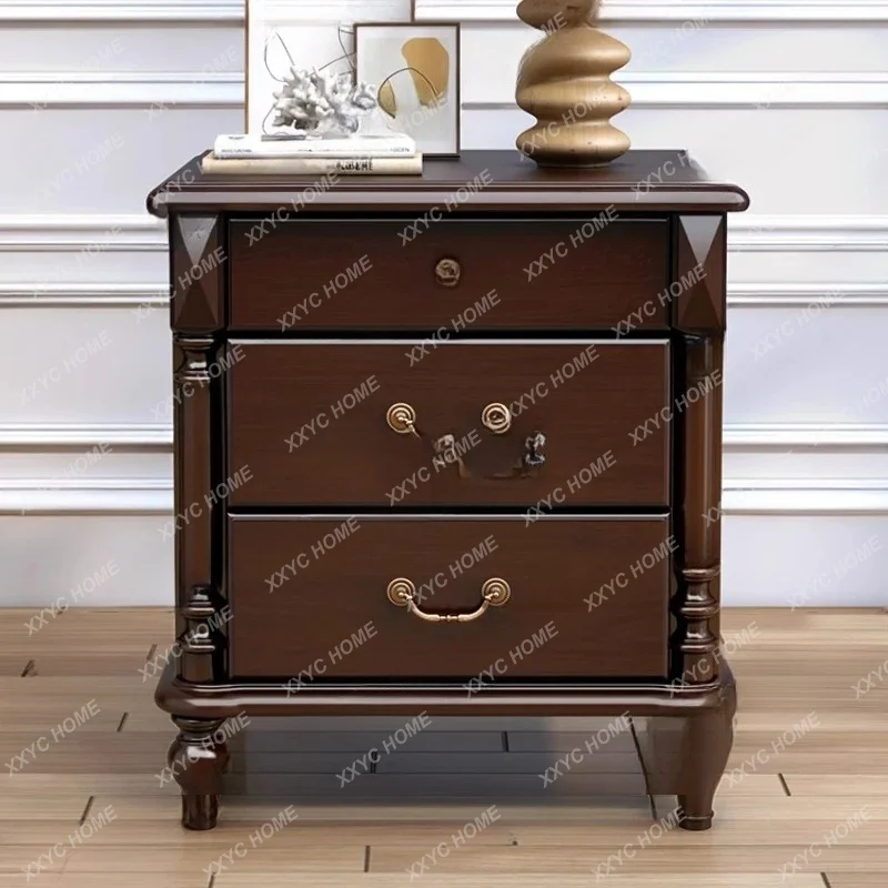 

all-solid wood bedside table, locker, side cabinet, bedroom furniture, simple and environmentally friendly logs