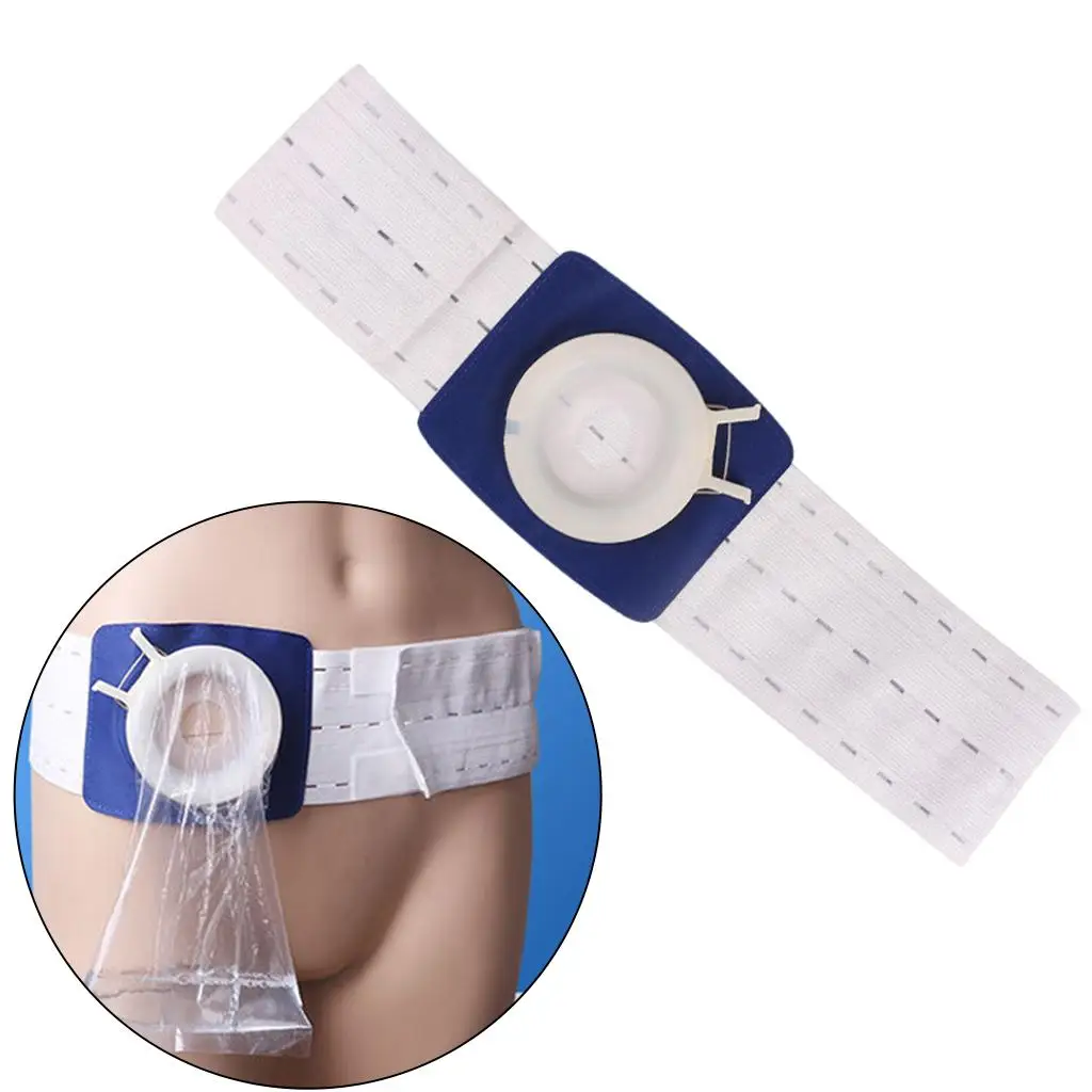 Abdominal Belt Adjustable Colostomy Ileostomy Surgery Soft Stretched Fabric, Soft Abdominal Hernia Support Belt for Hernia Care