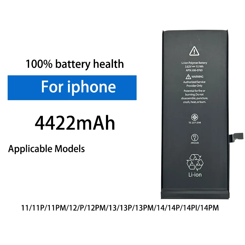 

High Capacity 4422mAh 3.8V Lithium Ion Battery For IPhone 6S 5E 7 6Plus 8 Plus XS 12 Mobile Phone Replacement Battery