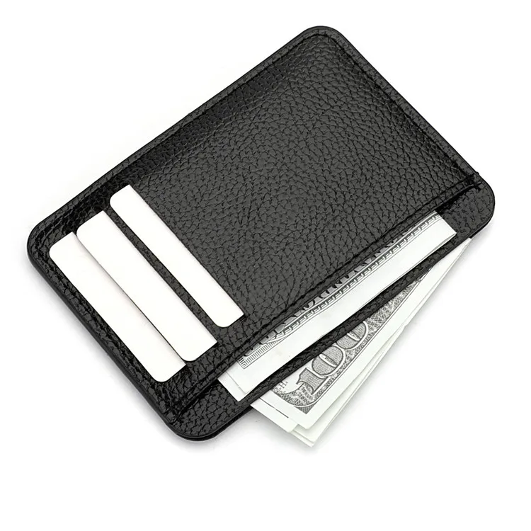 1Pc Neue Ultra-dünne Weiche Brieftasche PU Leder Mini Kreditkarte Brieftasche Candy Farbe Bank Kreditkarte Box Weiblich männlich Visitenkarte Set – Detail 3