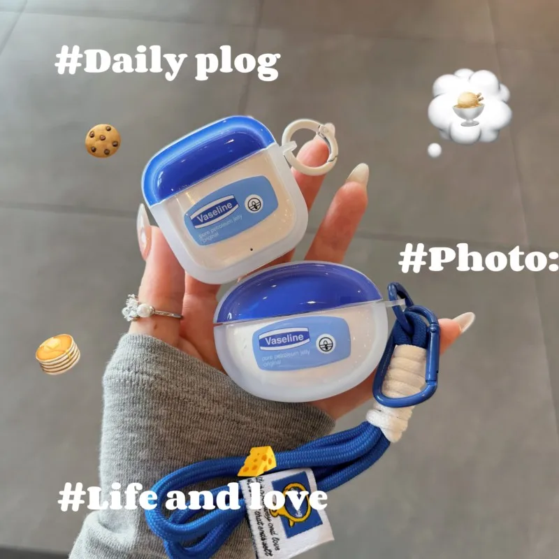3D Creative Vaseline Cover For Headphone Case Protection For Huawei Freebuds 4/…