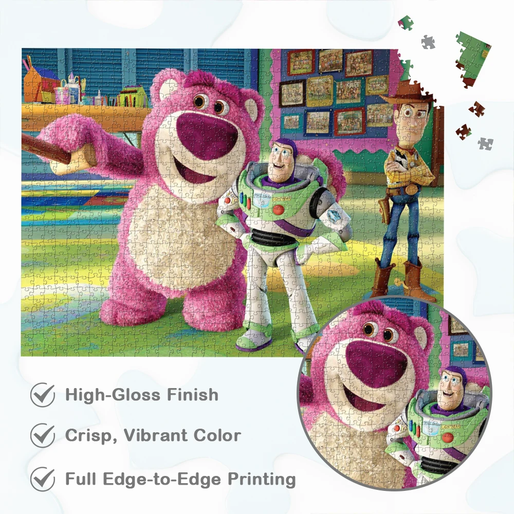 Lotso Buzz Lightyear Woody Großes Puzzle für Erwachsene, Toy Story-Spiele und Puzzles, 108/200/300/500/1000/1500 Teile, einzigartiges Design