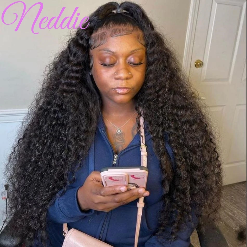 Water Wave Lace Frontal Wig 13X4 13x6 Hd Lace Front Wigs 30 40 Inch Curly Wigs Human Hair Brazilian Preplucked For Women