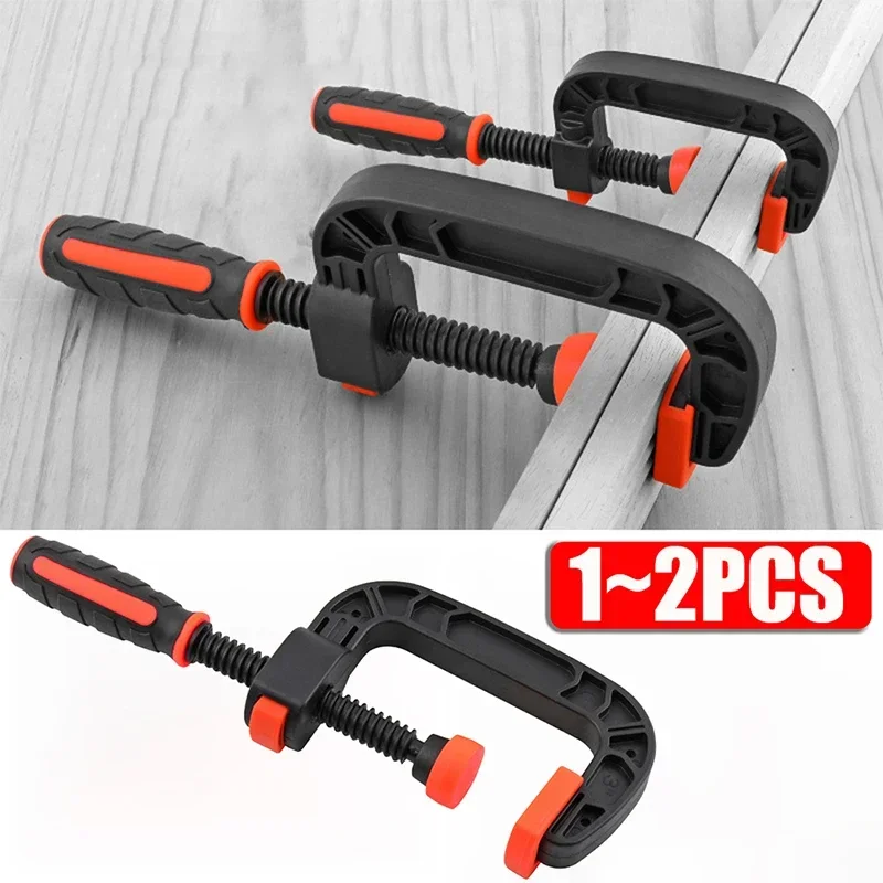 Зажим для деревообработки, G-образный прочный, тип F, шина, плоское нейлоновое зажимное устройство, C-образный качающийся, для деревообработки, нейлоновый фиксированный зажим «сделай сам»