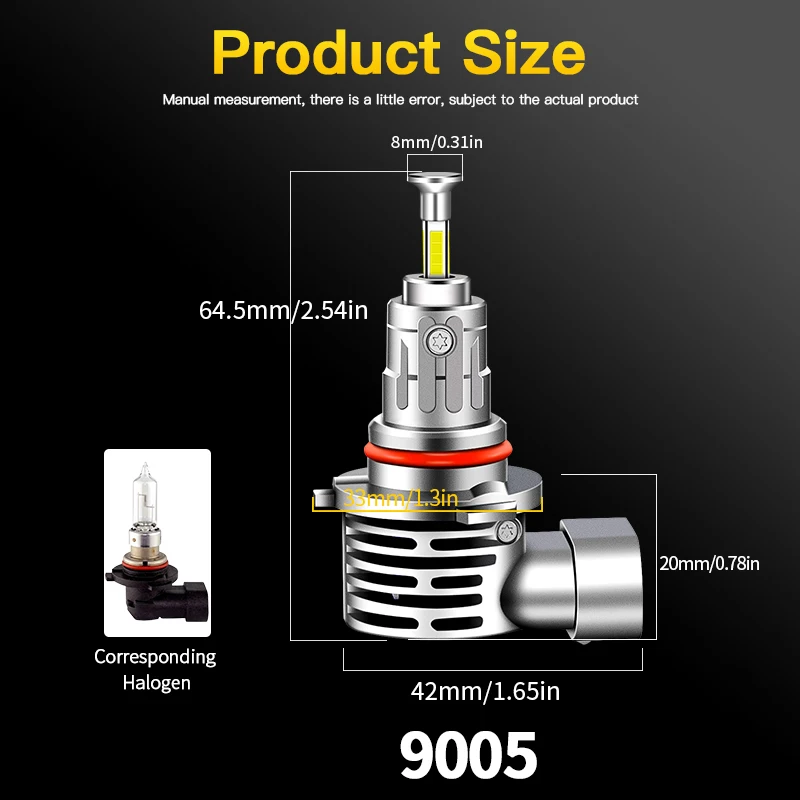 2Pcs Canbus 9005 H11 LED Headlight Bulb Mini 360 Size 30000LM CSP High Low Beam For Lexus IS250 IS350 RX350 2006-2010 2007 2008