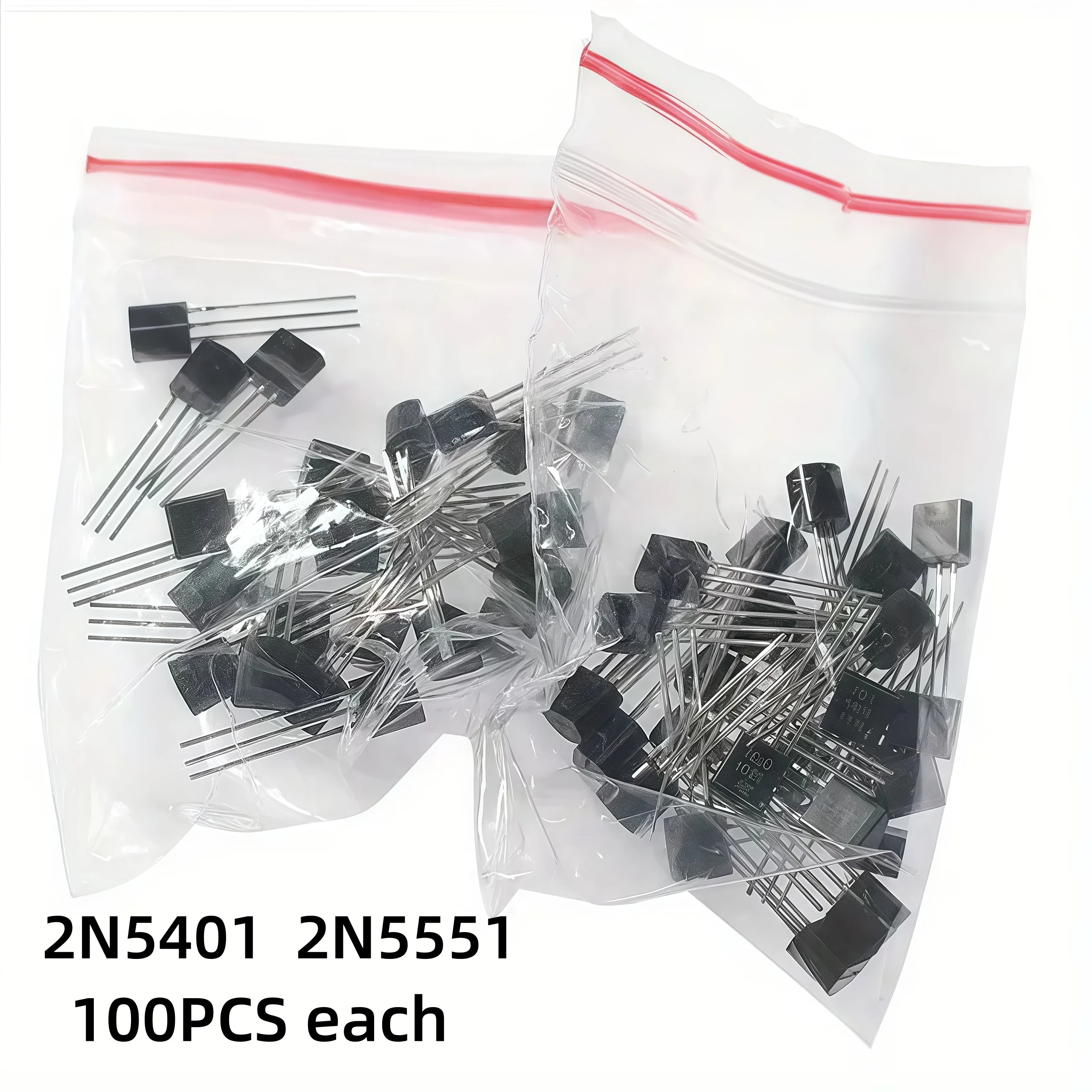 200PCS 2N5551 y 2N5401 Transistor TO-92 Bipolar (100PCS cada uno)