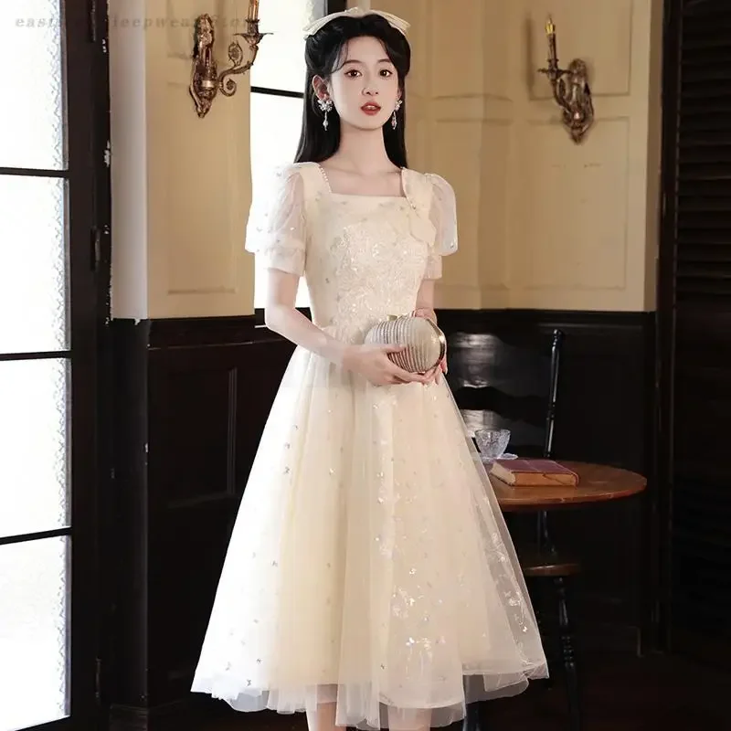 

Graduation Ceremony Host Dresses French Princess Dress Birthday Gown Elegant Temperament Exquisite Evening Gowns Girl's Vestidos