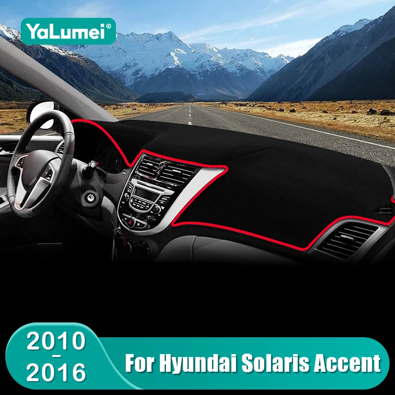 For Hyundai Accent Solaris Verna RB i25 2010 2011 2012 2013 2014 2015 2016 Car Dashboard Mat Sun Shade Cover Accessories