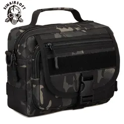 SINAIRSOFT Outdoor Tactical Fan Durable Nylon Camouflage Shoulder Messenger Bag Casual Unisex Travel Handbag Deputy Bag