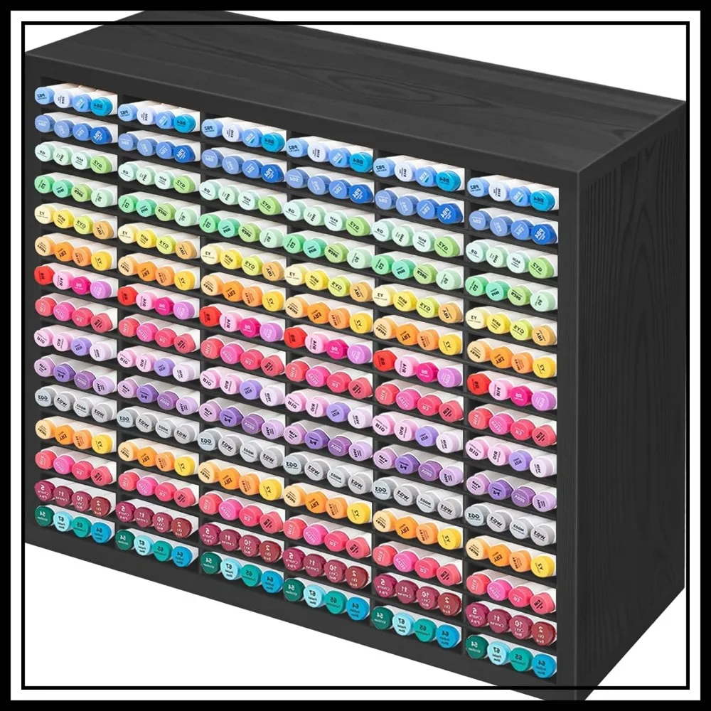 

90 Compartment Marker Organizer for 360 Pens, Art Storage Rack, Desk Organizer for Alcohol Markers & Brushes