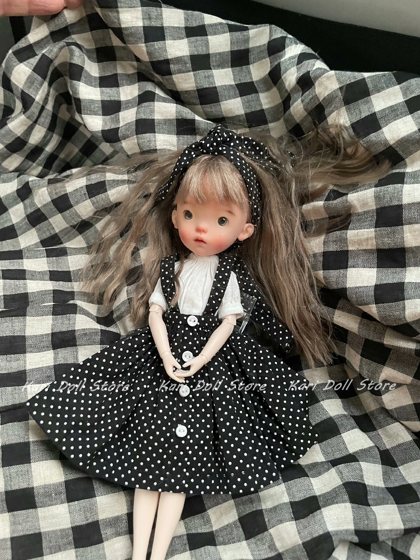 Kari Doll Clothes and skirts 2025 Half-length polka dot strap skirt doll set for Landazz Landoudou Doll