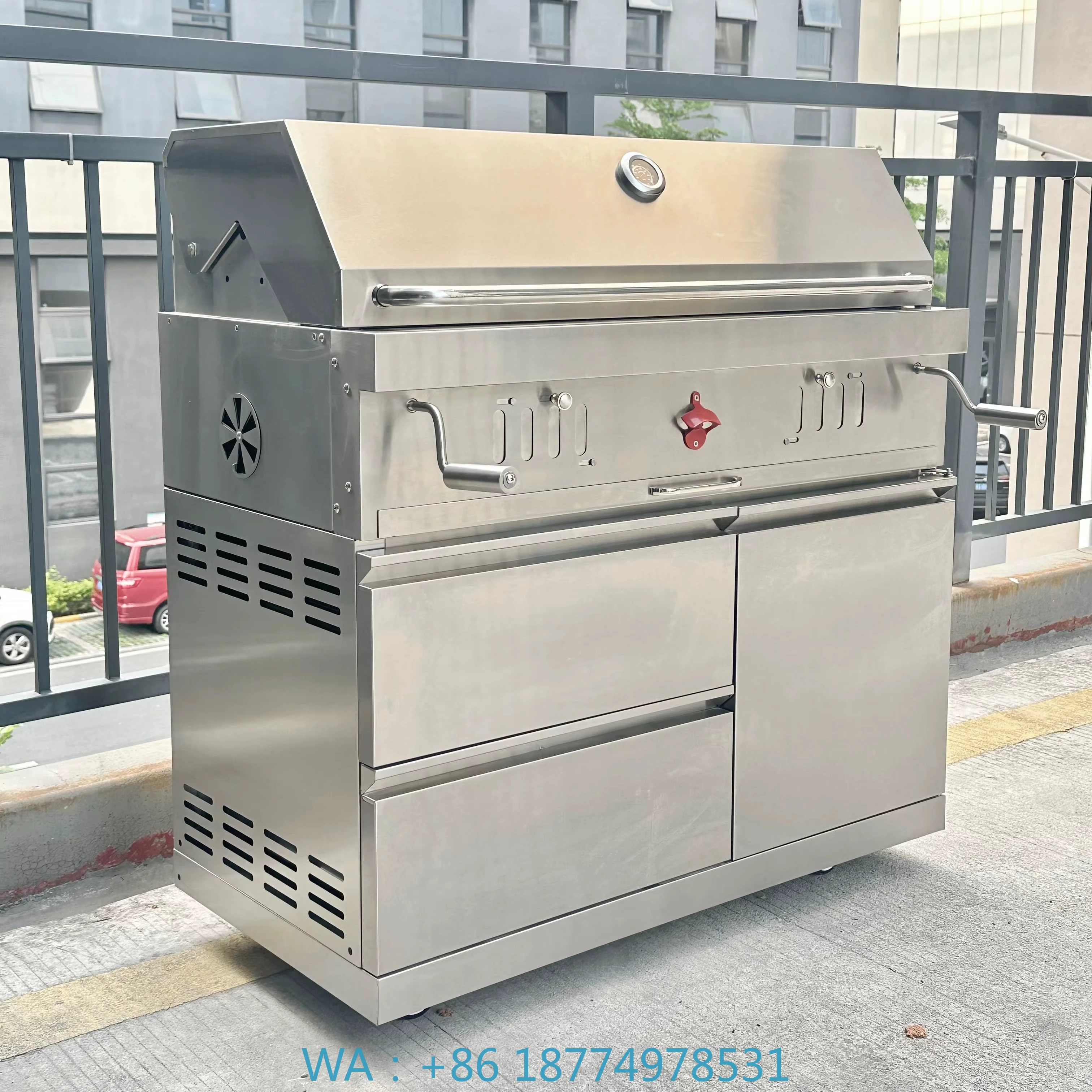 

Для групповых встреч, большая зона приготовления пищи, нержавеющая сталь 304, уличный угольный гриль-барбекю, идеальный выбор