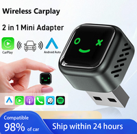 Wireless Carplay Adapter for Android iPhone Auto 2 in1 Wired to Wireless AI Box USB Connection For Volvo Benz Mg Kia Chery VW