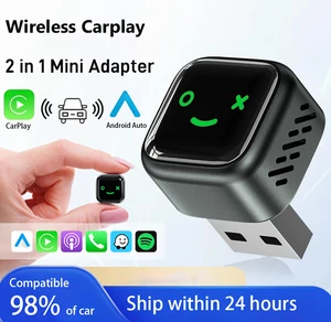 Wireless Carplay Adapter for Android iPhone Auto 2 in1 Wired to Wireless AI Box USB Connection For Volvo Benz Mg Kia Chery VW
