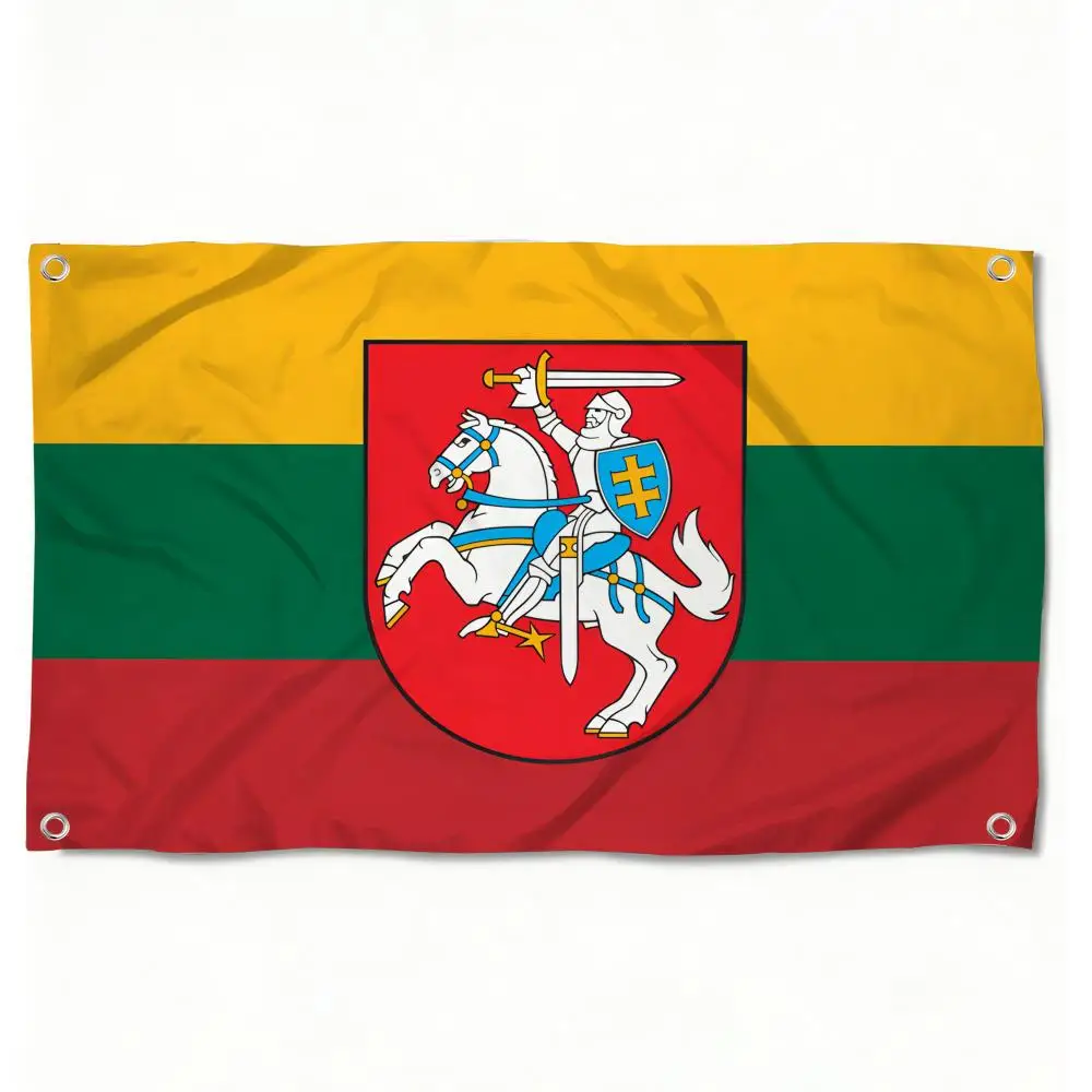 Litauen Litauisches Wappen Flaggen Individuelles Wandbehang-Kunstbanner für Schlafzimmer, Wohnzimmer und Außendekoration