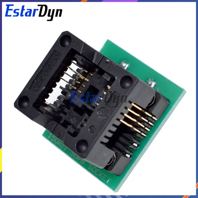 Estardyn SOIC8 SOP8 to DIP8 Wide-body Seat Wide 150mil Programmer Adapter Socket Blue