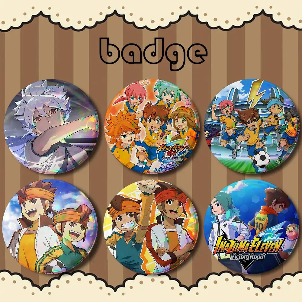 Anime I-Inazuma E-Eleven For Badge Custom Cartoon Lapel Pin Metal Brooch Badges For Backpack Clothing Decoration