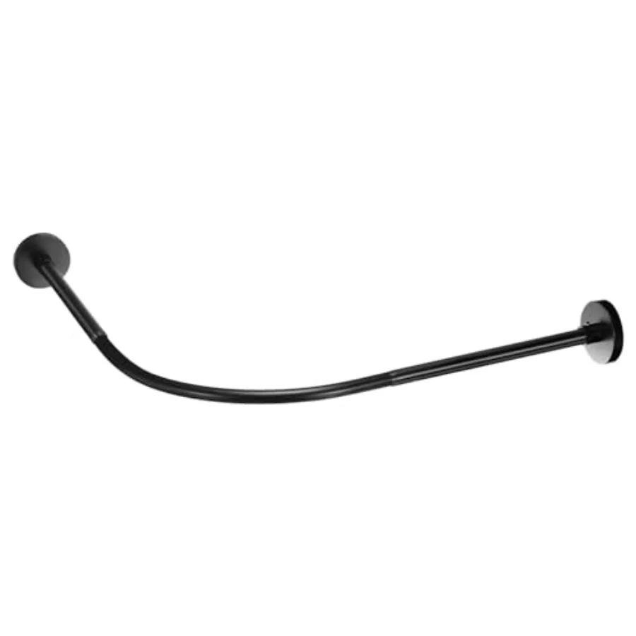 

Shower Curtain Rod Rack Stainless Steel l Shaped Corner Rod No Drill for Bathroom Bathtub 70-95cm/ Adjustable Length Without Sh
