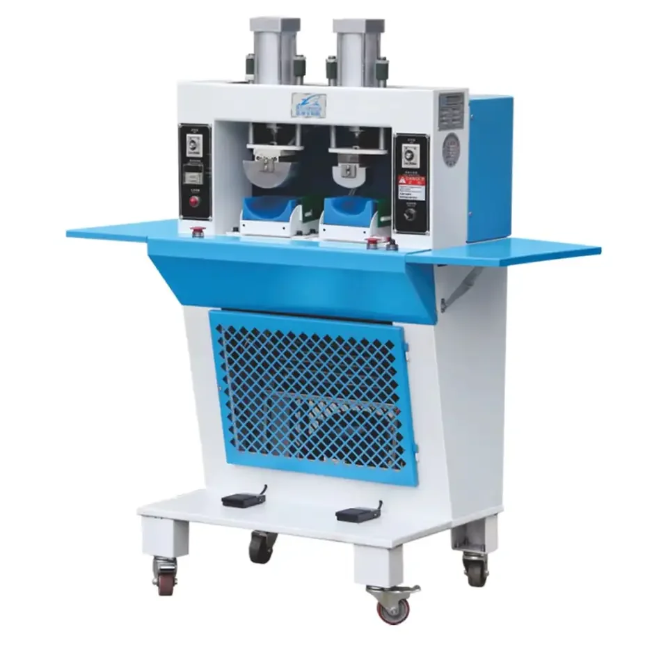 LB-513CH shoe making machines semi-auto sole attaching pressing machine pneumatic double head shoe sole press machine