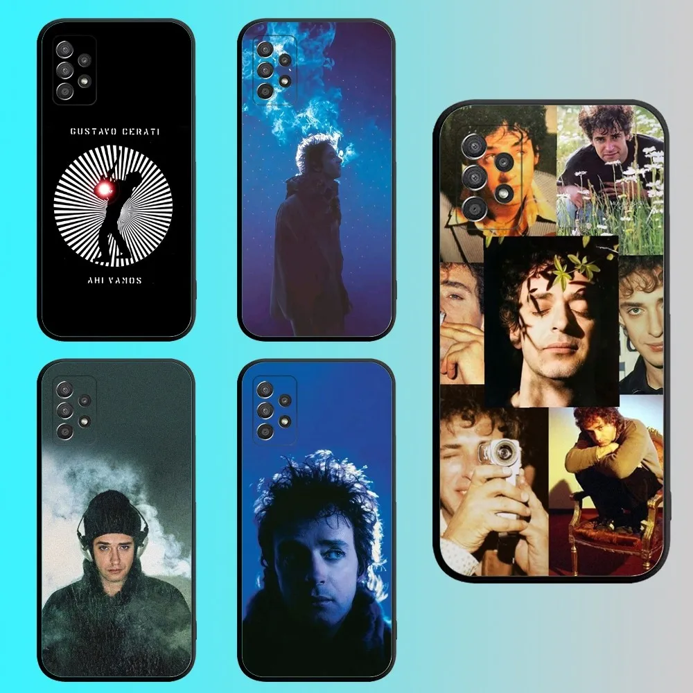 G-Gustavo Cerati Singer Phone Case For Samsung S 25,24,21,22,23,30,20,Ultra,Plus,Fe,Lite,Note,10,9,5G Black Soft