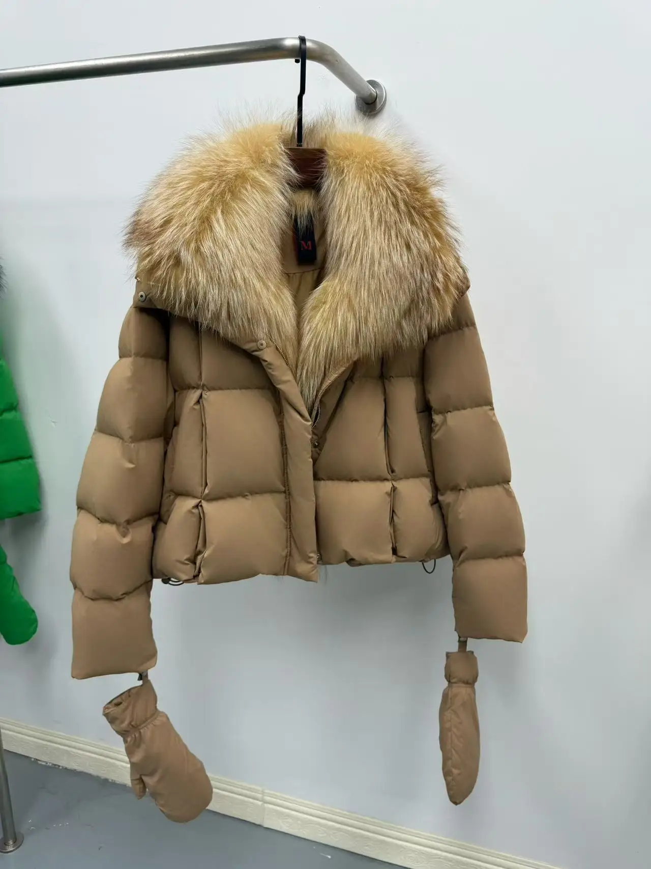 معطف شتوي بياقة من الفرو بغطاء للرأس من Jaet للسيدات من ort Thiened Faionable كوري Sle للتنقل سترة واقية من الرياح #2